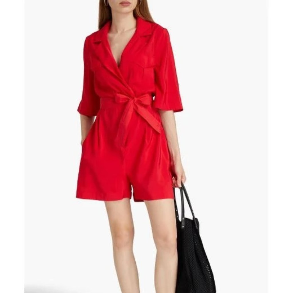 Bnwt Ba&Sh Calia Romper - Ruby